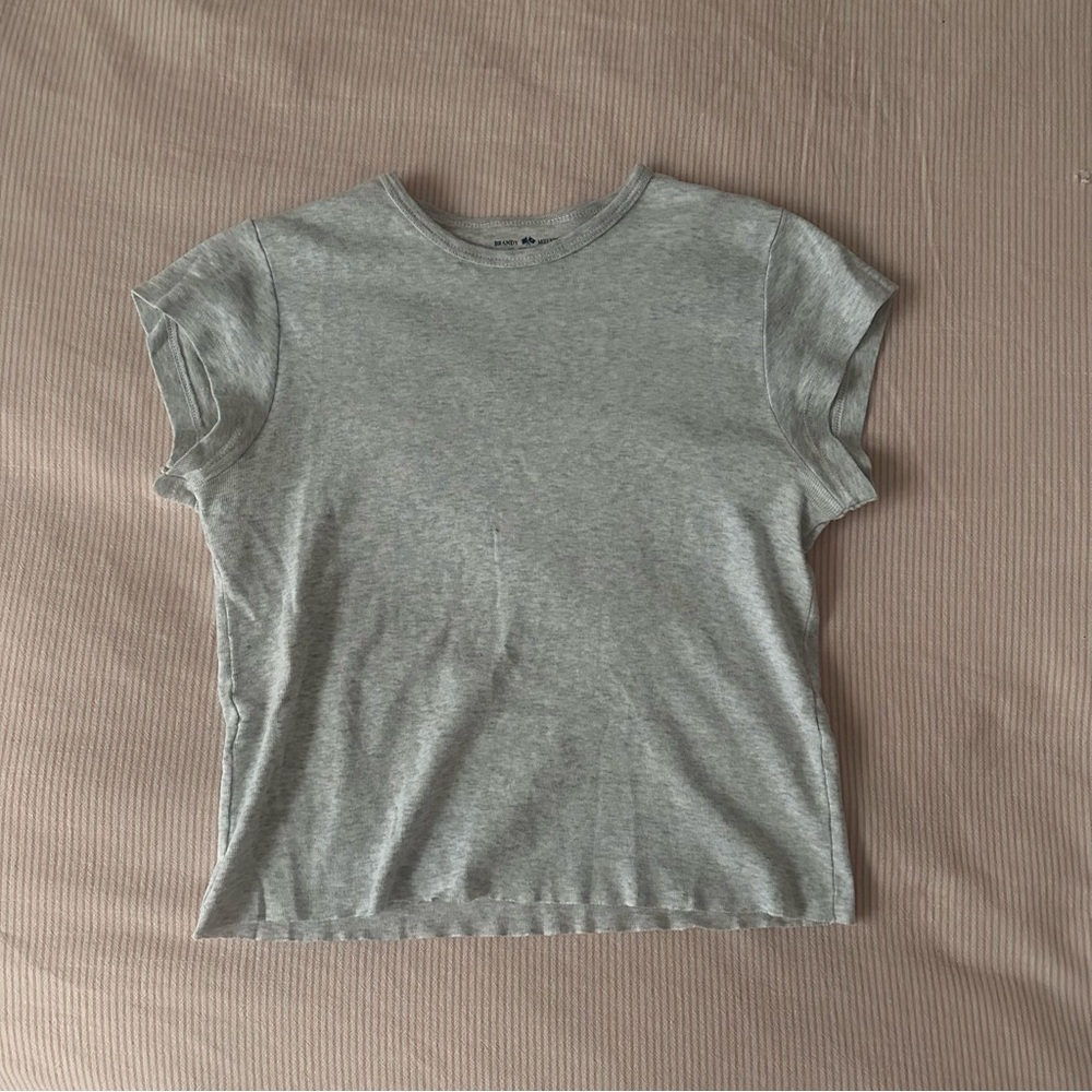 Brandy Melville Hailie basic tee in light grey